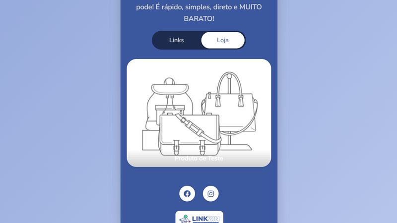 Imagem de fundo nos links